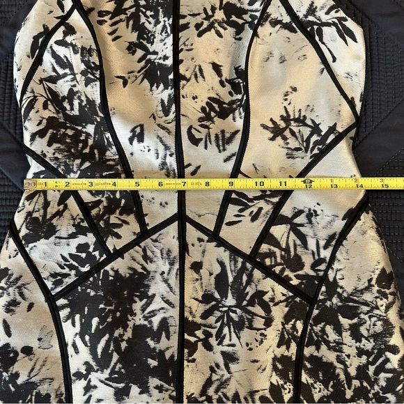 J. Mendel structured dress on Sophia Bush 4 silver/black bamboo - Picture 10 of 11